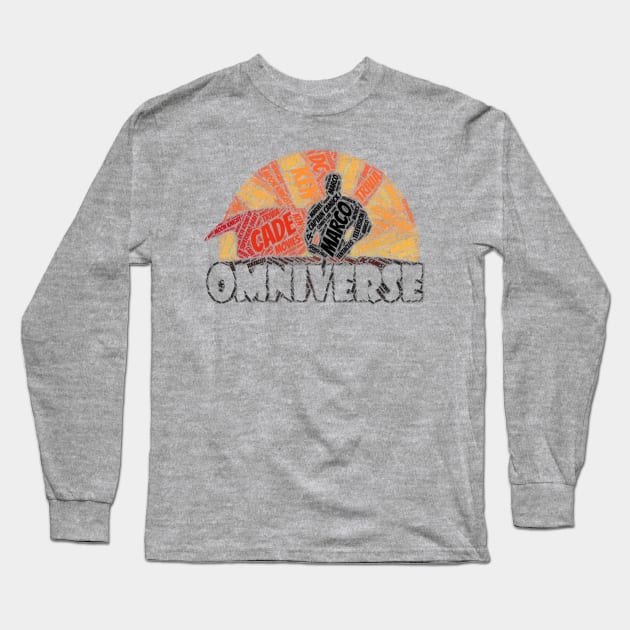 Omniverse Word Mosaic Long Sleeve T-Shirt by Omniverse